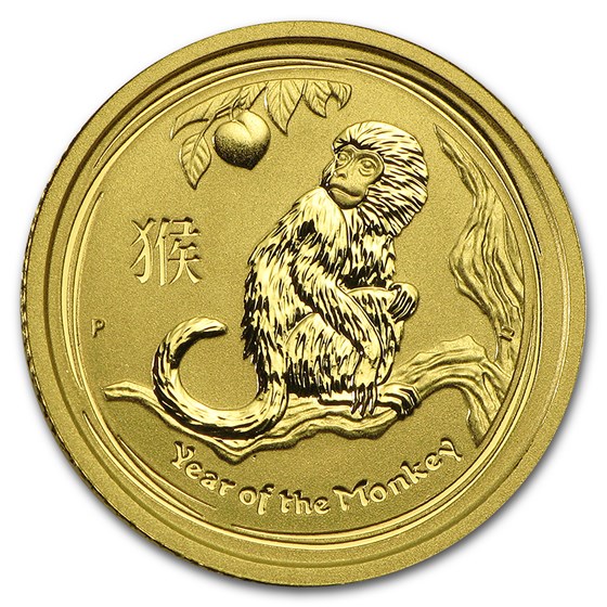 2016 Australia 1/10 oz Gold Lunar Monkey BU 2016 Australia 1/10 oz Gold Lunar Monkey BU